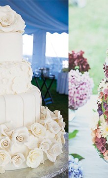 Идеи оформления свадебного торта цветами