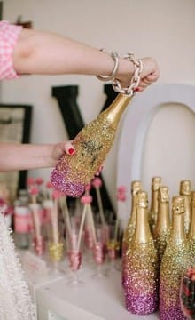Идеи оформления свадебного шампанского