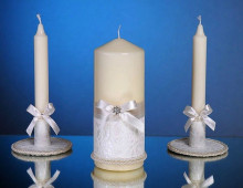 Свадебные свечи своими рукам