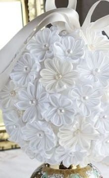 Букет невесты в стиле канзаши: изюминка свадебного образа
