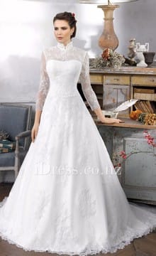 Свадебные платья с закрытым верхом, плечами и шеей