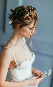 Прическа невесты в стиле рустик