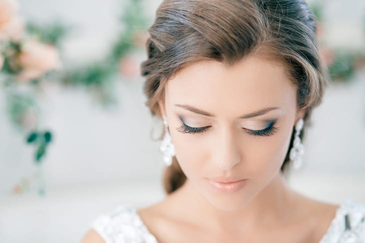 Прическа невесты на длинные собранные волосы