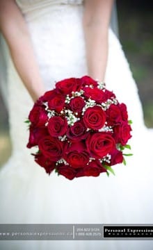 Фото свадебных букетов из красных роз