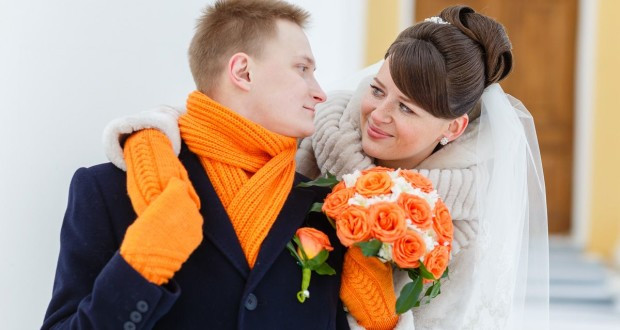 Свадьба в оранжевом цвете