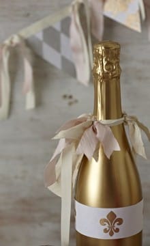 Идеи оформления свадебного шампанского