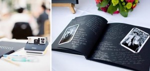 Книга свадебных пожеланий с черными страницами для серебряной ручки