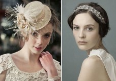 невесты в стиле винтаж - со шляпкой и повязкой