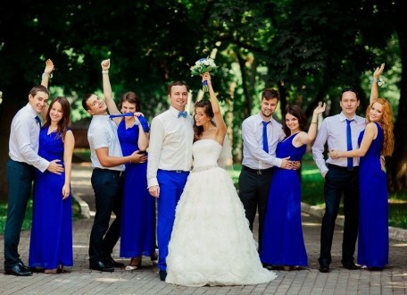синий цвет в свадьбе