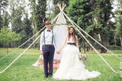 свадьба бохо у леса