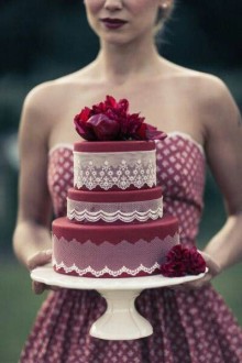 яркий свадебный торт
