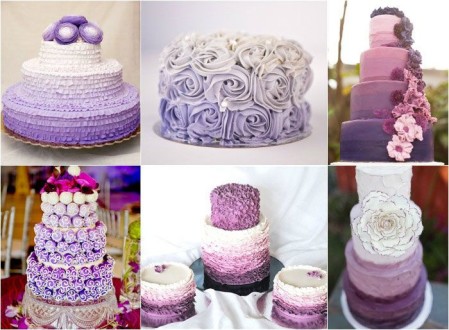торт на фиолетовую свадьбу 